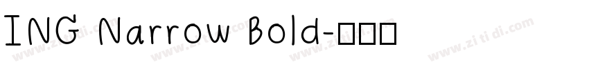 ING Narrow Bold字体转换